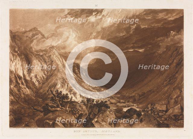 Liber Studorium: Ben Arthur, Scotland, c. 1818. Creator: Thomas Guff Lupton (British, 1791-1873).