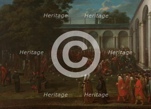 Cornelis Calkoen on his Way to his Audience with Sultan Ahmed III, c.1727-c.1730. Creator: Jean Baptiste Vanmour.