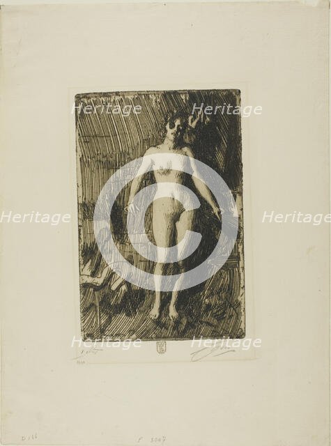 Standing Model, 1901. Creator: Anders Leonard Zorn.