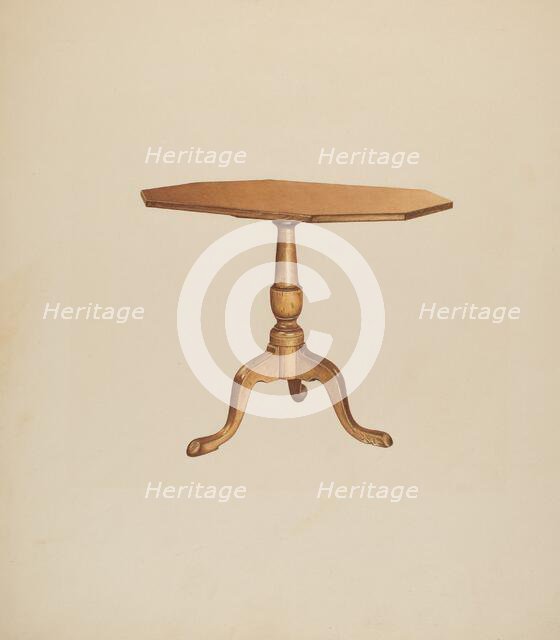 Table (Tripod), 1935/1942. Creator: Michael Riccitelli.