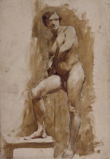 Standing male nude, c1850. Creator: Unknown.