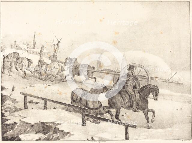 Wagoner Climbing a Hill (Roulier montant une cote), 1823. Creator: Theodore Gericault.