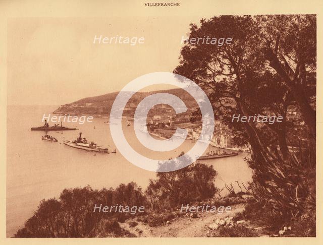 'View of the town and Roadstead, Villefranche', 1930. Creator: Unknown.