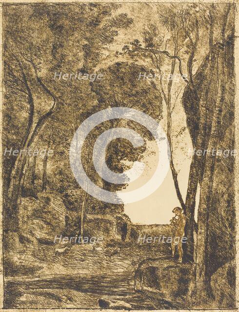 Little Shepherd, 1st Plate (Le Petit Berger), 1855. Creator: Jean-Baptiste-Camille Corot.