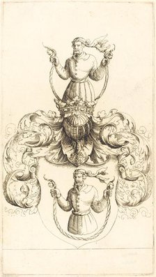 Coat of Arms of Unknown Man. Creator: Augustin Hirschvogel.