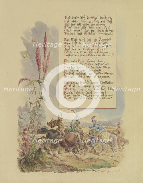 The Rhinegrave turns against a peasant, late 19th century. Creator: Eugen Johann Georg Klimsch.