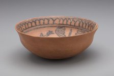 Painted Bowl with Fish and Lotus Design, 5th century. Creator: Unknown.