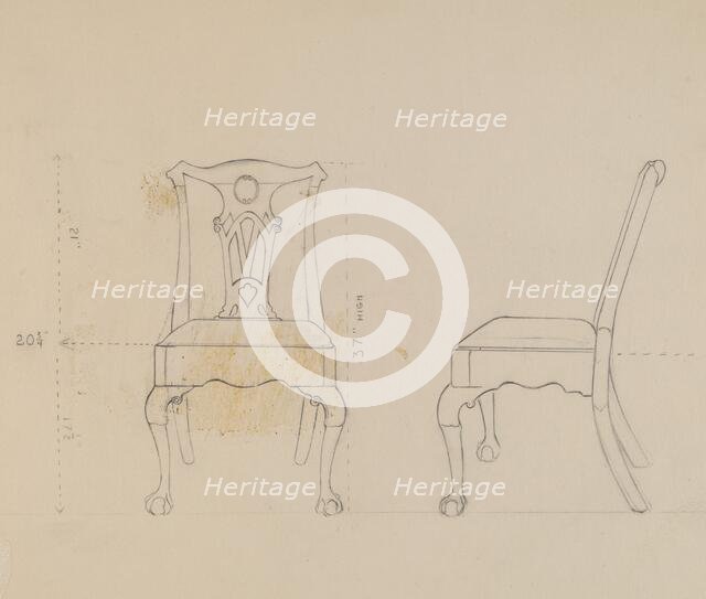 Chair, c. 1936. Creator: Ruth Bialostosky.
