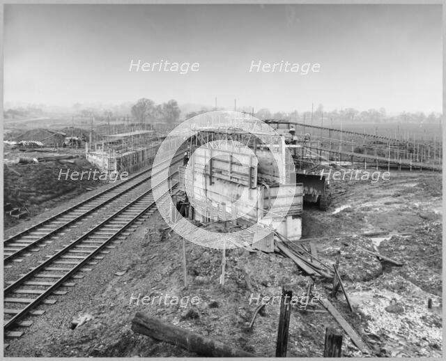 M6 Motorway, Acton Trussell and Bednall, South Staffordshire, Staffordshire, 12/1960. Creator: John Laing plc.