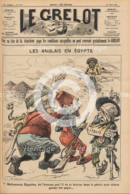 The English in Egypt. Caricature from Le Grelot, March 22, 1896, 1896. Creator: Anonymous.