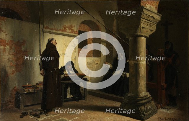 Bernard Délicieux before the Inquisition Tribunal, ca 1881. Artist: Laurens, Jean-Paul (1838-1921)