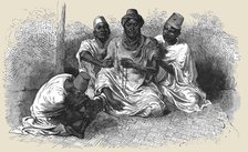 ''Tierno Ousman shampooed by his attendants; Journey from the Senegal to the Niger', 1875. Creator: Unknown.