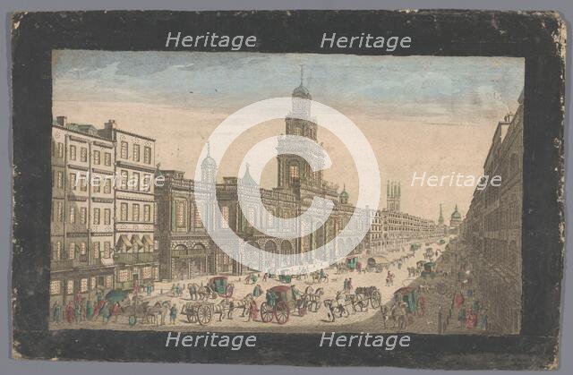 View of the Royal Exchange in London, 1745-1775. Creator: Anon.