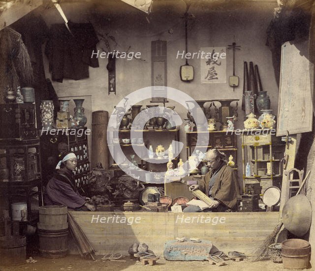 Curio Shop, 1868. Creator: Felice Beato.