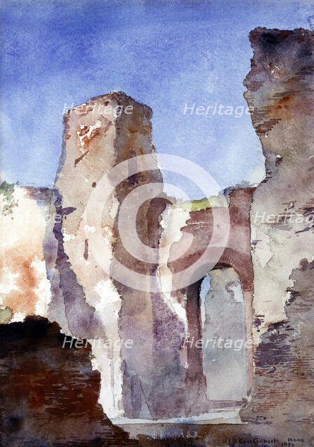 Baths of Caracalla, Rome, 1880. Creator: Cass Gilbert.