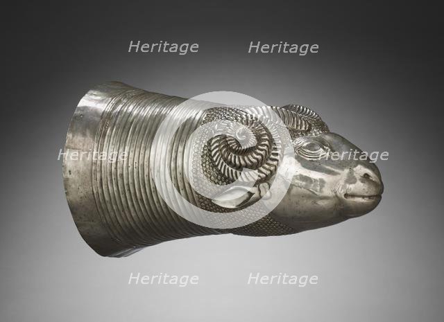 Ram-Head Drinking Vessel, c. 600 BC. Creator: Unknown.