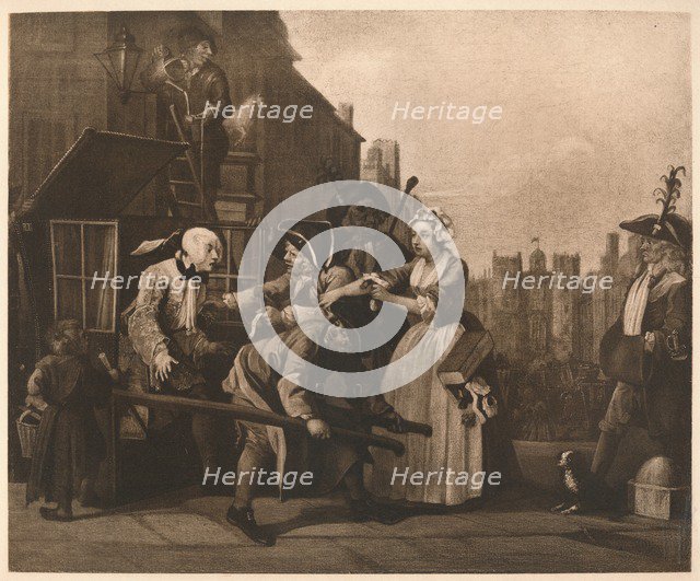 'A Rake's Progress - 4: The Arrest', 1733.  Artist: William Hogarth.
