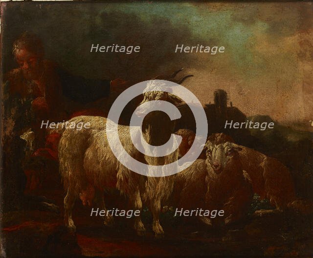 Goats and Sheep, c1690. Creator: Philipp Peter Roos.