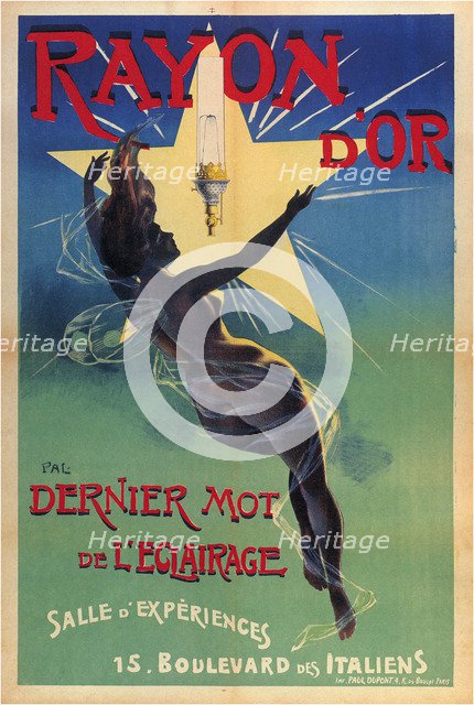 Rayon d'or - Dernier mot de l'Eclairage, 1895. Artist: Paléologue (Paleologu), Jean de (1855-1942)