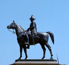 Equestrian statue of the first Duke of Wellington on Copenhagen, 19th century. Artist: Matthew Cotes Wyatt