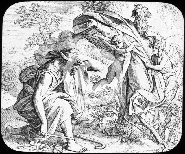 Moses and the Burning Bush, 19th century. Artist: Julius Schnorr von Carolsfeld