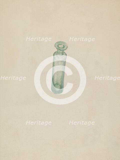 Glass Medicine Vial, 1935/1942. Creator: Unknown.