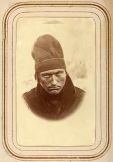 Portrait of Johan Anders Svensk, 25 years old, Jokkmokk, 1868.  Creator: Lotten von Duben.