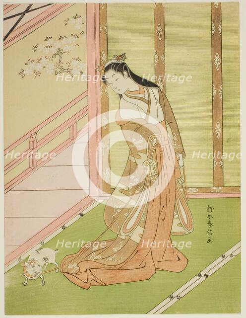 The Third Princess and Her Pet Cat, c. 1767/68. Creator: Suzuki Harunobu.