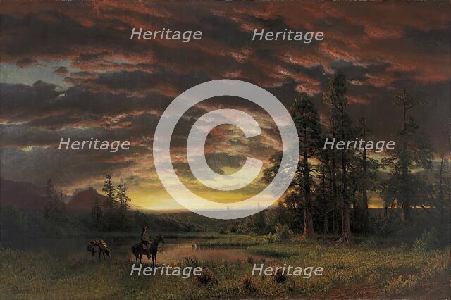 Evening on the Prairie, 1870. Creator: Albert Bierstadt.