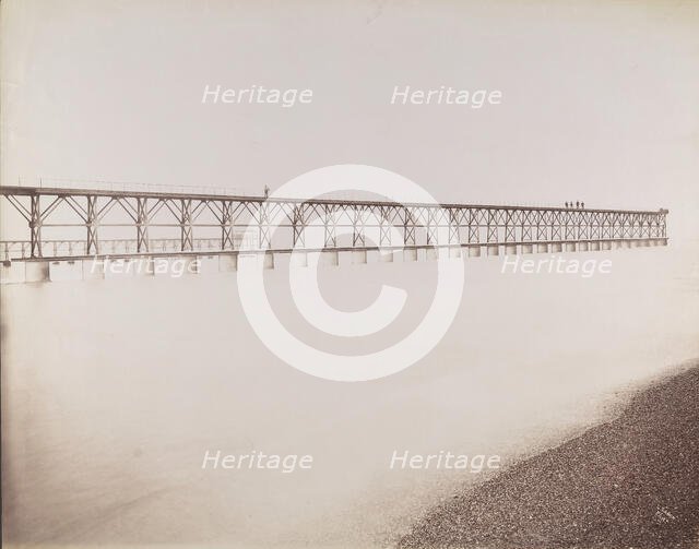 Tubular Jetty, Mouth of the Adour, Port of Bayonne, 1892. Creator: Louis Lafon.