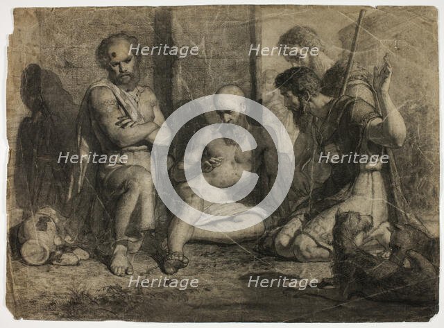 Diogenes Asking Alexander the Great to Step Aside (recto), n.d. Creator: Unknown.