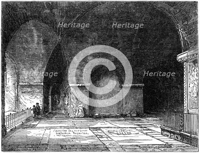 The tomb of Sir Christopher Wren (1632-1723), St Paul's Cathedral, London, 19th century. Artist: Unknown