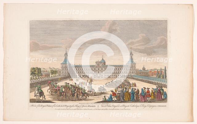 View of the Royal Palace in Madrid, 1752. Creator: Unknown.