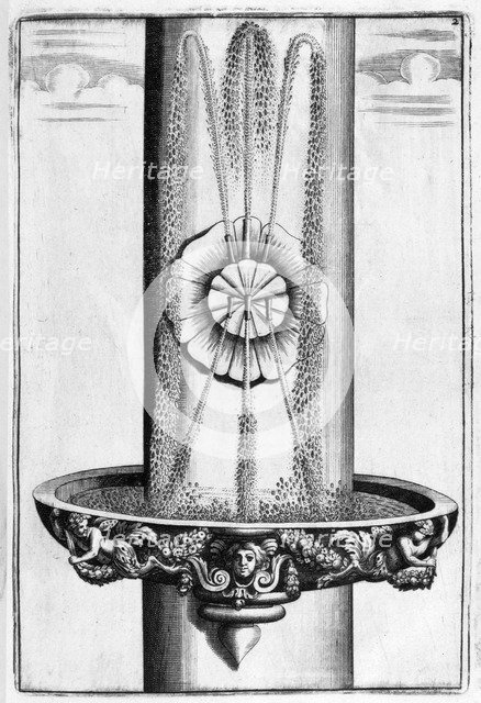 Ornamental fountain design, 1664. Artist: Georg Andreas Bockler