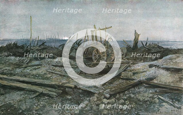 'Biaches', 1917. Creator: Francois Flameng.