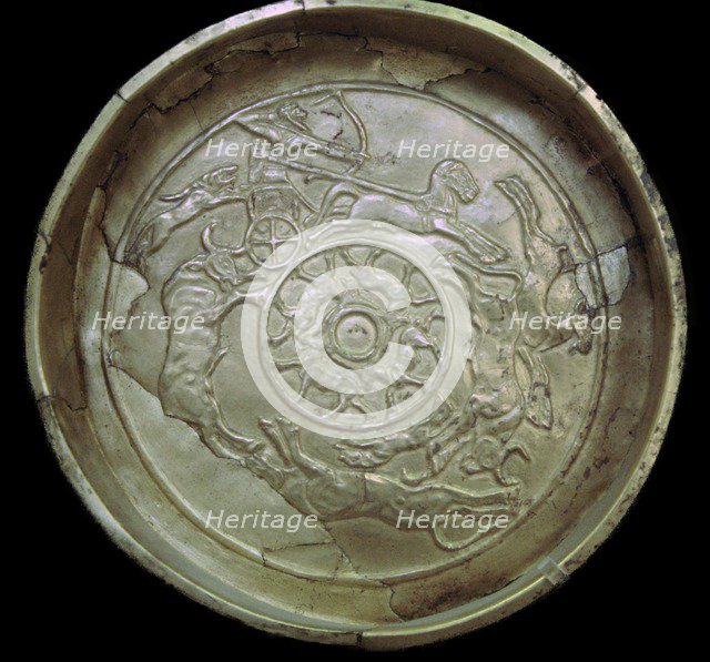 Syrian golden bowl from the temple of Baal. Artist: Unknown