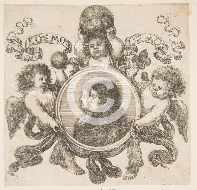 Cosimo de Medici, Prince of Tuscany, and His Wife, Marguerite Louise d'Orleans, 1661. Creator: Stefano della Bella.
