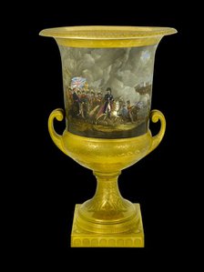 Urn showing the Duke of Wellington at the Battle of Waterloo, 1815 (1817-1819). Artist: Unknown.