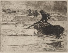 Pêcheurs Fuyants devant lOrage, 1892. Creator: Auguste Louis Lepère (French, 1849-1918).
