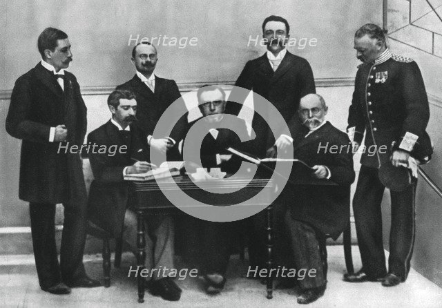 The organisers of the Athens Olympics, 1906, (1936). Artist: Unknown