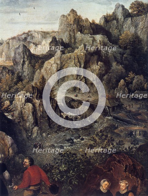 'The Country Feast', detail, 1576.  Artist: Lucas van Valckenborch