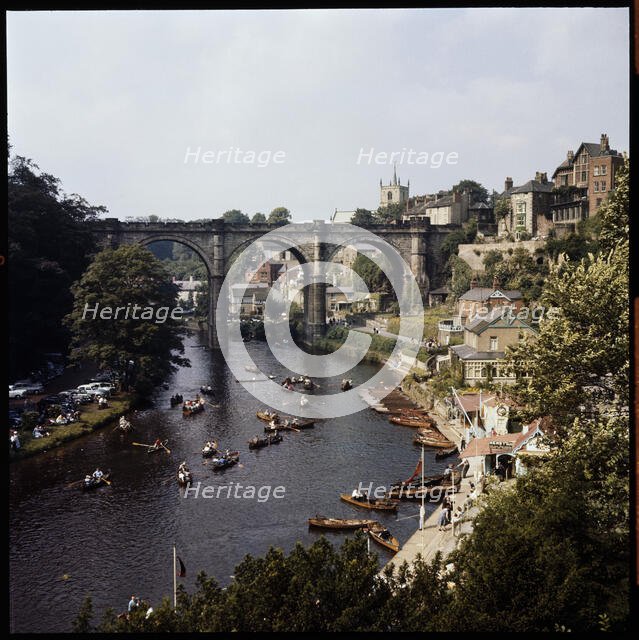 Knaresborough Viaduct, Knaresborough, Harrogate, North Yorkshire, 1950-1970. Creator: Walter Scott.