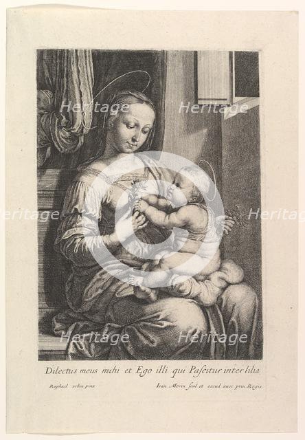 La Vierge a l'enfant, a la rose. Creator: Jean Morin.