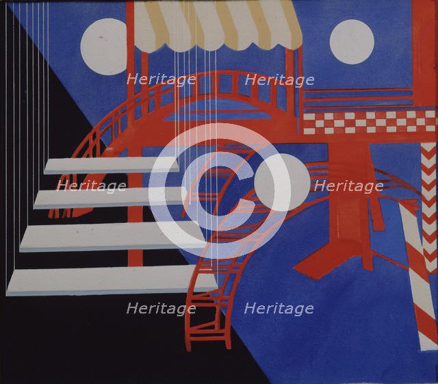 Stage design Revue for the Edition Décors de Théatre, 1927. Artist: Exter, Alexandra Alexandrovna (1882-1949)