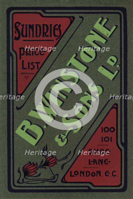 'B. Winstone & Sons Ltd. advertisement', 1907. Artist: Unknown.