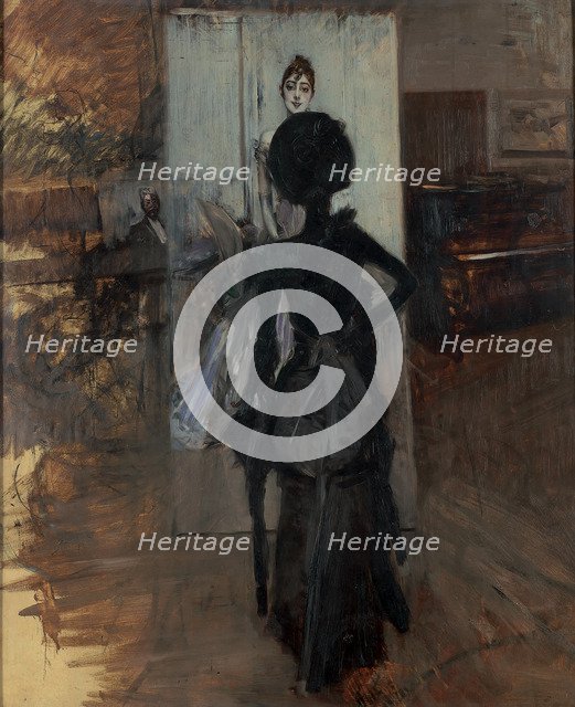 Woman in Black who Watches the Pastel of Signora Emiliana Concha de Ossa.