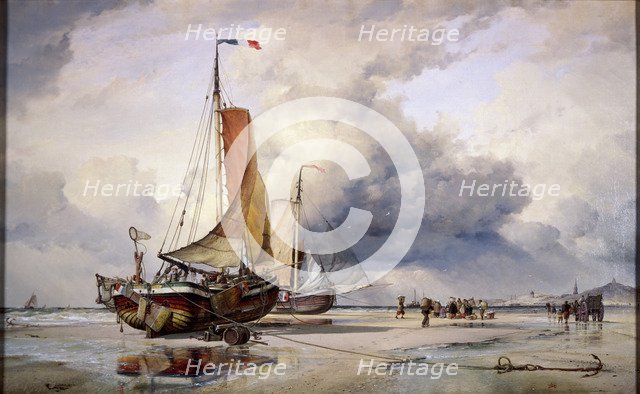 'Dutch Pincks at Scheveningen', Holland, 1860. Artist: Edward William Cooke