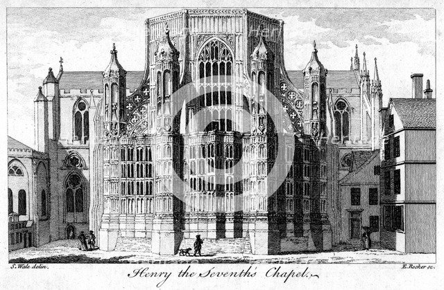 Henry VII Chapel, Westminster Abbey, London, 18th century.Artist: Edward Rooker