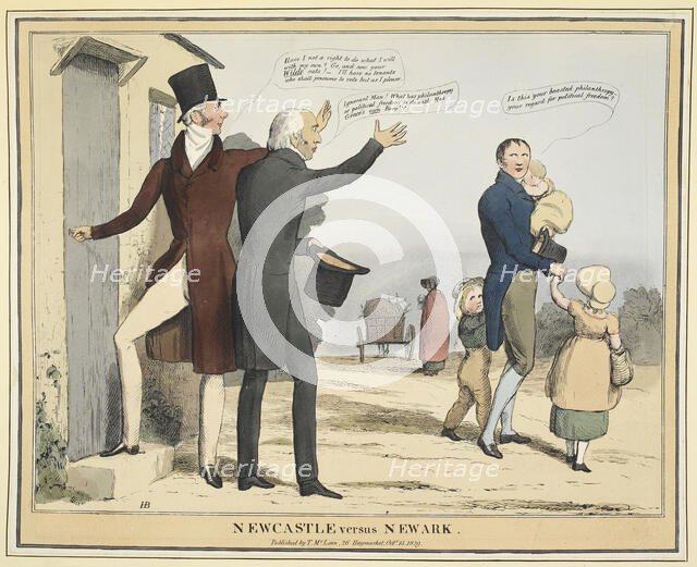 'Newcastle verses Newark', 1829-1843.  Creator: John Doyle.