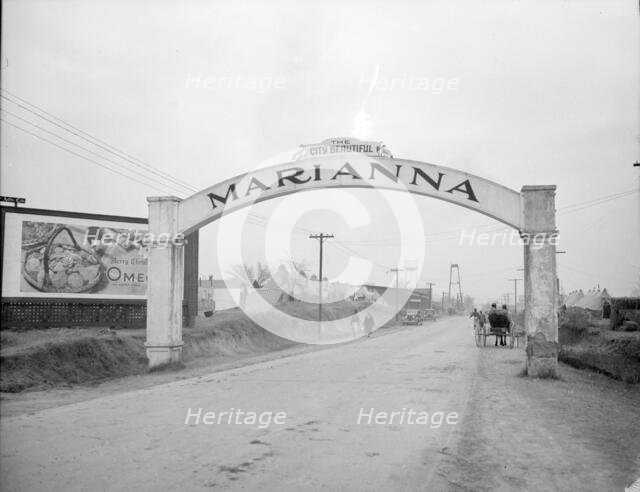 Entrance to Marianna, Arkansas, during the 1937 flood, 1937. Creator: Walker Evans.